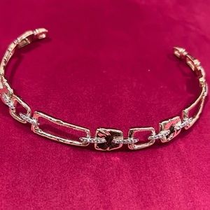 Alexis Bittar abstract buckled texture link choker